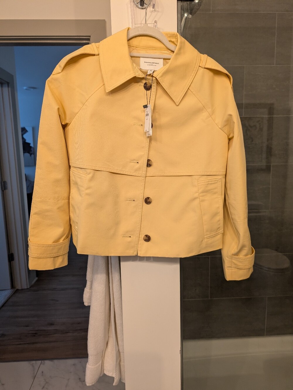 Banana Republic Cropped Trench In Marigold With Tags